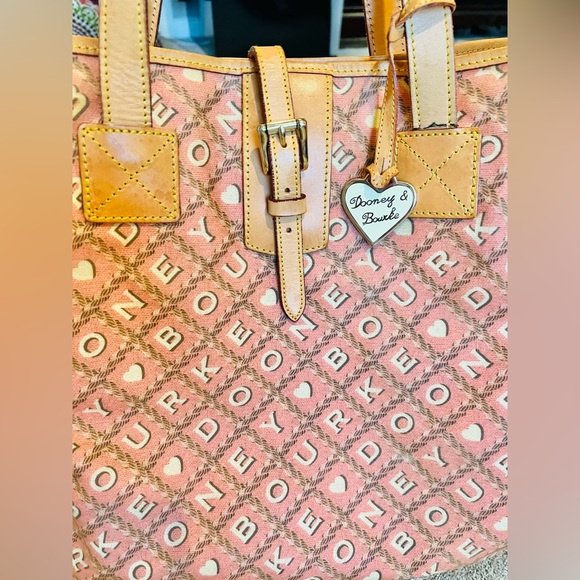 RARE Y2K Dooney & Bourke Authentic Pink Extra Large Tote - Picture 2 of 16